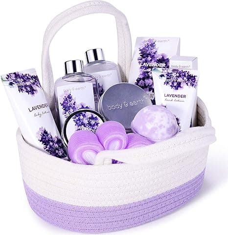 BODY &amp; EARTH Spa Gift Sets for Women, 11 Pcs Lavender Bath Set with Shower Gel, Bubble Bath, Body Lotion, Birthday Gifts for Women, Birthday Gifts for Her, Valentine's Day Christmas Gifts on Amazon.ae - Price Tracker