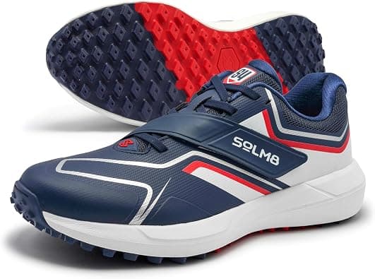 SOLM8 S4 Cricket Shoes for Men & Women - FlexSkin Seamless Upper, Diagonal Strap, Wider Toe Box with Advanced Cushioning for Turf & Field Sports على Amazon.ae - متتبع الأسعار