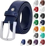 Falari Men Genuine Leather Casual Dress Belt With Single Prong Buckle 16 Colors - Best Deal Finder