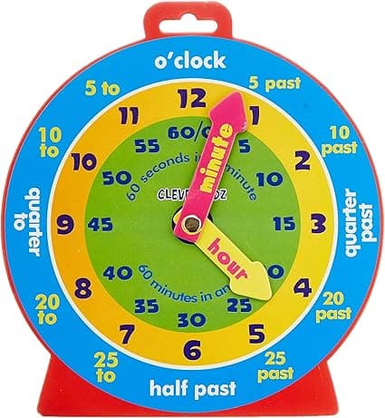 Learning Clock for Kids – Time Teaching & Demonstration Analog Clock | Educational Colorful Teaching Aid for Home & Classroom | Clever Style Early Learning Tool on Amazon.ae - Price Tracker