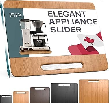 Ibyx Elegant Sliding Tray for Your Coffee Maker & Heavy Kitchen Appliances - Sturdy, Slides Easily from Under The Cabinet - Rolling Appliance Tray for Countertop with Wheels 13"X10.5" on Amazon.ae - Price Tracker