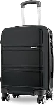 Reflection ABS Cabin Luggage Airline Approved, Lightweight 20 Inch Luggage- 360° Silent Wheels, ABS Hard Suitcase Trolley, Spinner Wheels, Travel Luggage (20-Inch, Black) on Amazon - Best Deal Finder