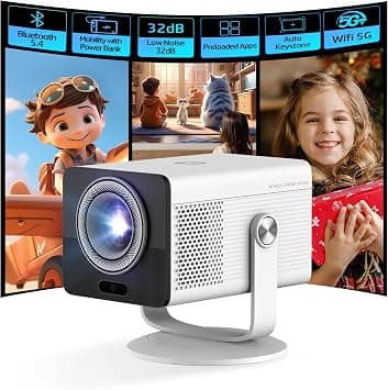 HP MC400 Mini Portable Smart Projector with WiFi and Bluetooth, Short Throw, Wireless Screen Mirroring, Built-in App & Speaker, USB-C Powered for Home Theater and Outdoor Movies on Amazon.ae - Price Tracker