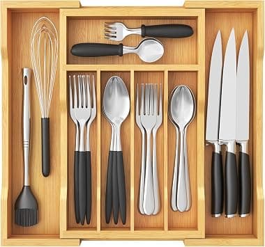 Lifewit Large Cutlery Tray for Drawers, Depth 33 cm on Amazon.ae - Price Tracker
