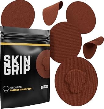 Skin Grip CGM Patches for Medtronic Guardian Sensor (20-Pack), Waterproof & Sweatproof for 10-14 Days, Pre-Cut Adhesive Tape, Continuous Glucose Monitor Protection (Chocolate) on Amazon.ae - Price Tracker