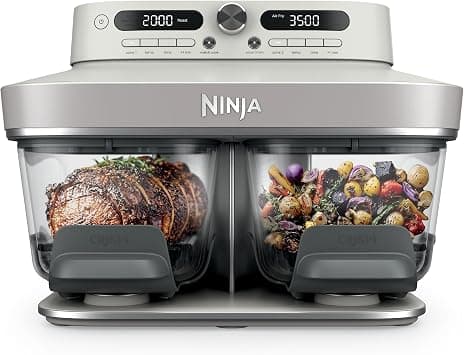 Ninja Crispi DualZone Glass Air Fryer 6-in-1 with 2 Containers and Lids, Microwave, Freezer, Dishwasher, Maximum Temperature, 1785 W, Bone on Amazon.ae - Price Tracker