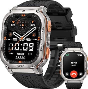 KOSPET Tank Smart Watch for Men/Women GPS, Extra-Long Battery with Bluetooth Calling, Pressure&Altitude&Compass على Amazon.ae - متتبع الأسعار