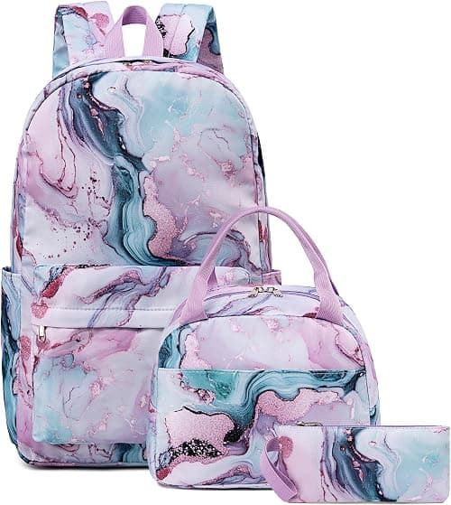 BLUBOON School Backpack Set Teen Girls Bookbag with Lunch Bag and Pencil Case على Amazon.ae - متتبع الأسعار