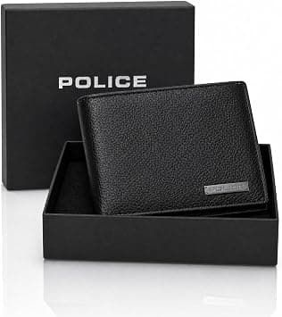 Police Drum Men's Genuine Leather Wallet, Black Bifold Wallet with 4 Card Slots, 2 Bill Compartments and Coin Pocket, Slim Everyday Pocket Design, Premium Stylish Gift for Men on Amazon.ae - Price Tracker