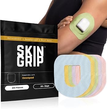 Skin Grip CGM Patches for Insulet Omnipod (20-Pack), Waterproof & Sweatproof for 10-14 Days, Pre-Cut Adhesive Tape, Continuous Glucose Monitor Protection(Pastel) on Amazon.ae - Price Tracker