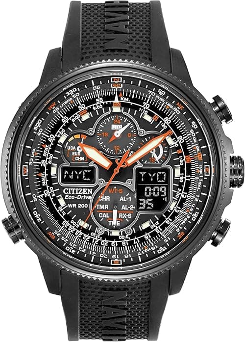 Citizen Men's Promaster Navihawk A-T Eco-Drive Pilot Watch, Atomic Timekeeping, Chronograph, Power Reserve Indicator, Luminous Hands and Markers, Anti-Reflective Crystal on Amazon.ae - Price Tracker