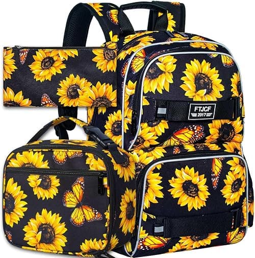 Laptop Backpack, 16 Inch School Bookbag and Lunch Bag Set, Water Resistant Backpacks for Teens Girls Women Students على Amazon.ae - متتبع الأسعار