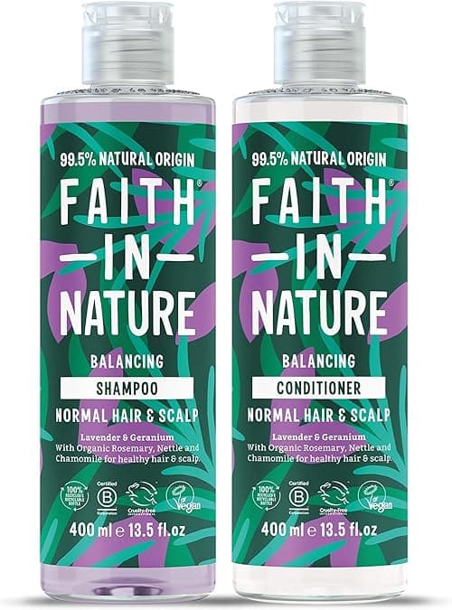 Faith In Nature Natural Lavender & Geranium Shampoo and Conditioner Set, Nourishing, Vegan & Cruelty Free, No SLS or Parabens, For Normal to Dry Hair, 2 x 400ml on Amazon.ae - Price Tracker