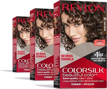 REVLON Colorsilk Beautiful Color (Dark Brown,3 Pieces) - Best Deal Finder