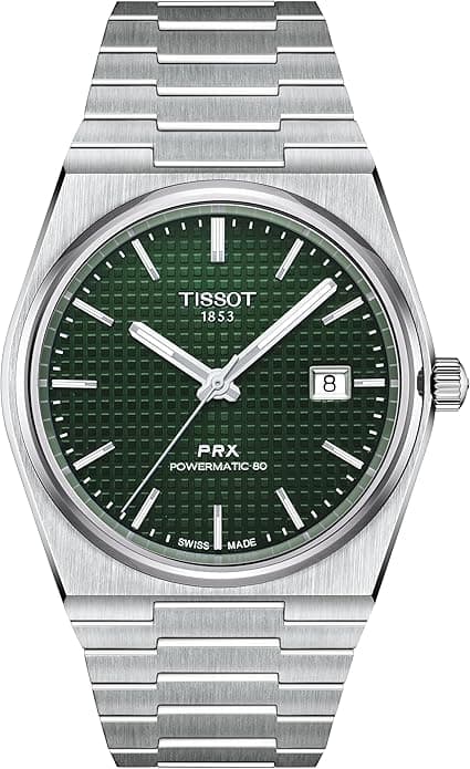 Tissot Mens PRX Powermatic 80 316L Stainless Steel case Automatic Watch, Grey, Stainless Steel, 12 (T1374071109100) on Amazon.ae - Price Tracker