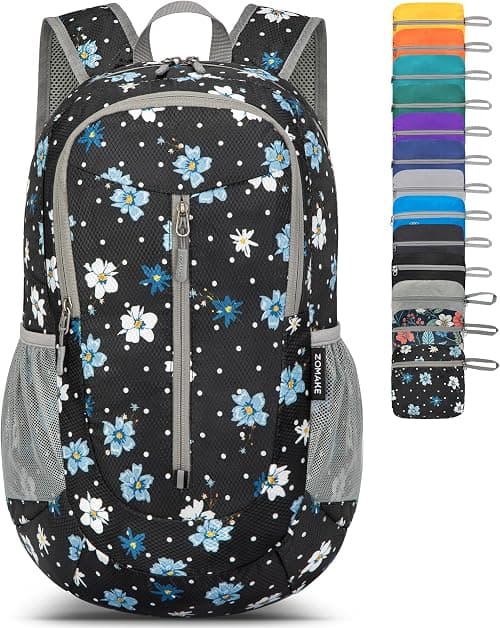 ZOMAKE Foldable Backpack Lightweight Packable 25 L, Small Hiking Daypack Water Resistant Travel Bag Nylon Outdoor Sports Camping Rucksack Walking Trekking for Men Women Seniors على Amazon.ae - متتبع الأسعار