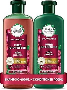 Herbal Essences Sulfate-Free Color Protect Shampoo and Conditioner, with Certified Pure Antioxidant-Rich Grapeseed, 400ml+400ml on Amazon.ae - Price Tracker
