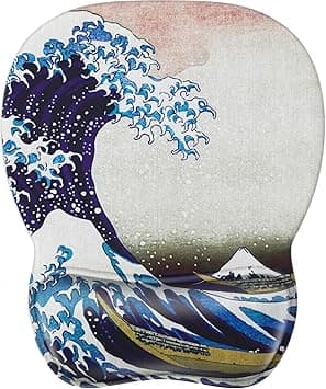 MROCO Ergonomic Mouse Pad with Gel Wrist Rest, Smooth Wrist Support Surface, Non-Slip PU Base for Pain Relief, Comfortable Mousepad for Computer, Laptop, Office & Home, 9.4 x 8.1 in, Great Wave - Amazon.ae Price Tracker