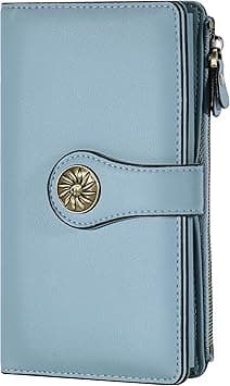 Travelambo Womens RFID Blocking Large Capacity Luxury Waxed Genuine Leather Clutch Wallet Multi Card Organizer on Amazon.ae - Price Tracker