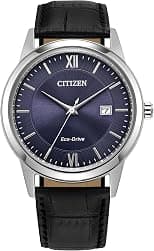 Citizen Men's Classic Eco-Drive Leather Strap Watch, 3-Hand Date - دليلك لأفضل العروض