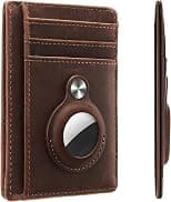 Hawanik Slim Minimalist Front Pocket Wallet with Built-in Case Holder for AirTag - Best Deal Finder