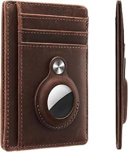Hawanik Slim Minimalist Front Pocket Wallet with Built-in Case Holder for AirTag - Best Deal Finder