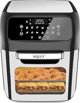FLEXY® 12L 1800W Air Fryer Oven – Digital Touchscreen, Adjustable Temperature, 4-Layer Cooking System, Oil-Free Frying, Large Capacity, Multifunctional Countertop Cooker for Healthy Meals on Amazon.ae - Price Tracker