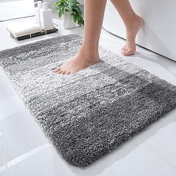 Luxury Bathroom Rug Mat 50x80cm, Soft and Absorbent Microfiber Bath Rugs, Non-Slip Shaggy Bath Carpet, Machine Wash Dry, Bath Mats for Bathroom Floor, Tub and Shower(Grey) on Amazon.ae - Price Tracker