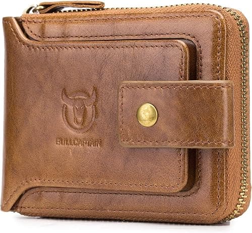 LUKZIJAES Genuine Leather Wallet for Men RFID Blocking Slim Bifold Front Pocket Wallets on Amazon.ae - Price Tracker