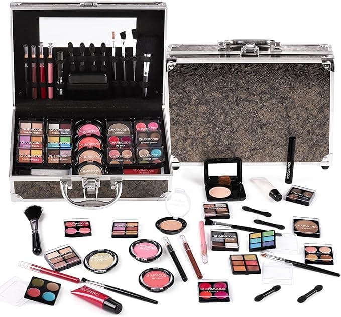 Makeup Kit for Teen Girls & Women Full Kit, Beauty Train Case with Starter Cosmetics Set, Make Up Valentine's Day Gift Box with Eyeshadow,Lipgloss,Highlight,Blush,Lip&Eye Pen,Brush & More(GoldenBrown) on Amazon.ae - Price Tracker