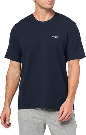 BOSS mens Waffle Contrast Logo Short-sleeve T-shirt Shirt on Amazon.ae - Price Tracker