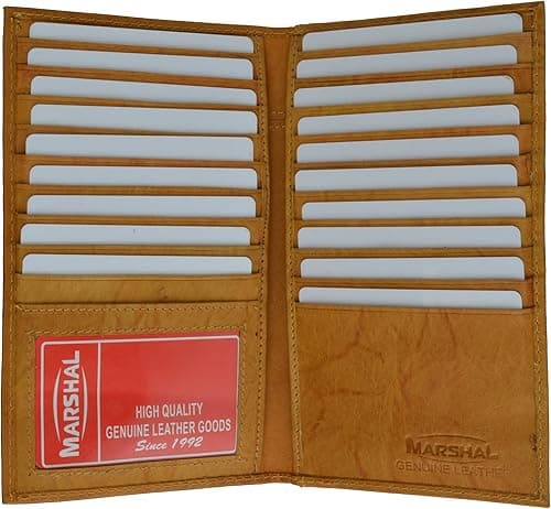 Marshal Wallet Womens Leather Long Credit Card Organizational Wallet, Tan, One size on Amazon.ae - Price Tracker