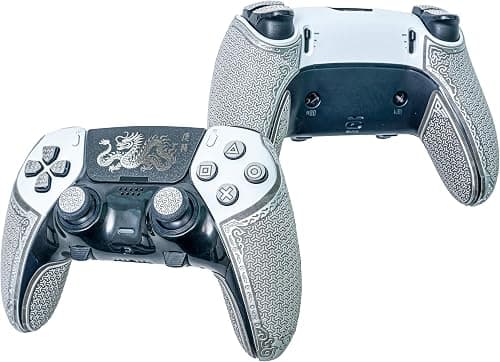 Controller Grips for PS5 DualSense Edge – Anti-Slip, Multi-Texture, Sweat-Absorbing Pre-Cut Grip Tape Skin Kit (Ash Grey & Silver, Upgraded V2.0) on Amazon.ae - Price Tracker