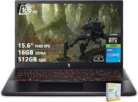 Acer Nitro V 15 Gaming Laptop | 15.6" FHD IPS 165Hz | Intel 8-Core i5-13420H | 16GB DDR4 512GB SSD | GeForce RTX 5050 DLSS4 (Up to 440 AI Tops) | Backlit Keyboard Win11 w/DLCA Accessory on Amazon.ae - Price Tracker
