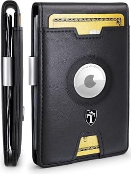 TRAVANDO AirTag* Wallet Mens Wallet with Money Clip Air Tag Wallet Card Holder RFID Blocking Bifold Gifts for Men - متتبع أسعار Amazon.sa
