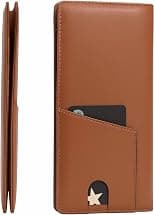 Alldaily Bifold Long Slim Wallets for men, Leather RFID Blocking Credit Card Holder with ID Window - Best Deal Finder