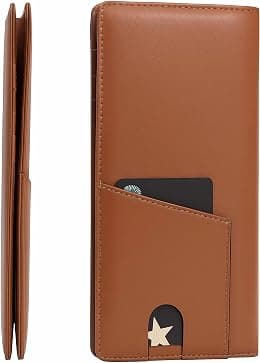 Alldaily Bifold Long Slim Wallets for men, Leather RFID Blocking Credit Card Holder with ID Window - Best Deal Finder