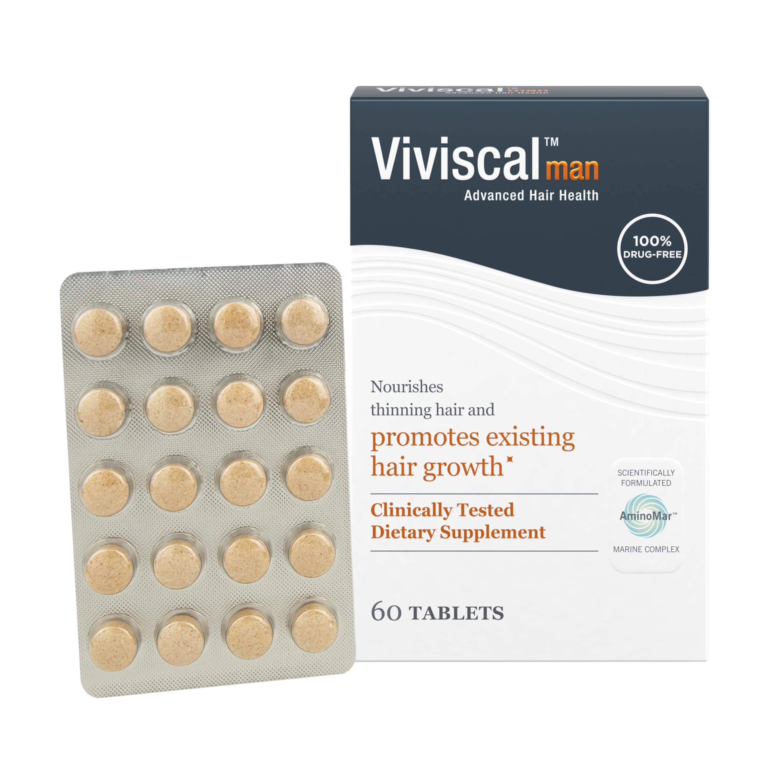 Viviscal Man Hair Growth Supplement for Men with Iron, Marine Collagen, Zinc, Vitamin C, Nourish Thinning Hair and Increase Hair Thickness, Hair Multivitamins for Men on Amazon.ae - Price Tracker