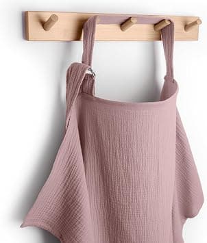 Comfy Cubs Muslin Nursing Cover - 100% Muslin Breastfeeding Cover Mauve - متتبع أسعار Amazon.sa