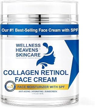 Collagen Retinol Face Cream with SPF 50 – Anti Aging Neck & Face Moisturizer with Collagen Peptides, Retinol & Hyaluronic Acid – Firming Wrinkle Cream for Women – Day & Night Hydrating Skincare 50ml on Amazon.ae - Price Tracker