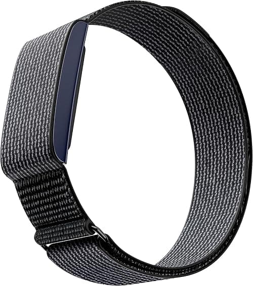 TiMOVO 25MM Replacement Band Compatible with Amazfit Helio Strap Fitness Tracker with Cover Design, Breathable Nylon Loop Sport Wristband Strap for Arm/Ankle Wearing, Midnight Black on Amazon.ae - Price Tracker