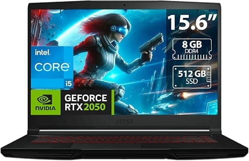 MSI Gf63 Thin 12Ucx Gaming Laptop, 15.6 Fhd 144Hz Display, Intel Core I5 12450H, 8Gb Ram, 512Gb Ssd, Nvidia Geforce Rtx 2050 4Gb, Backlit English Keyboard, Windows11 Home 48X33X9 Cm Black على Amazon.ae - متتبع الأسعار