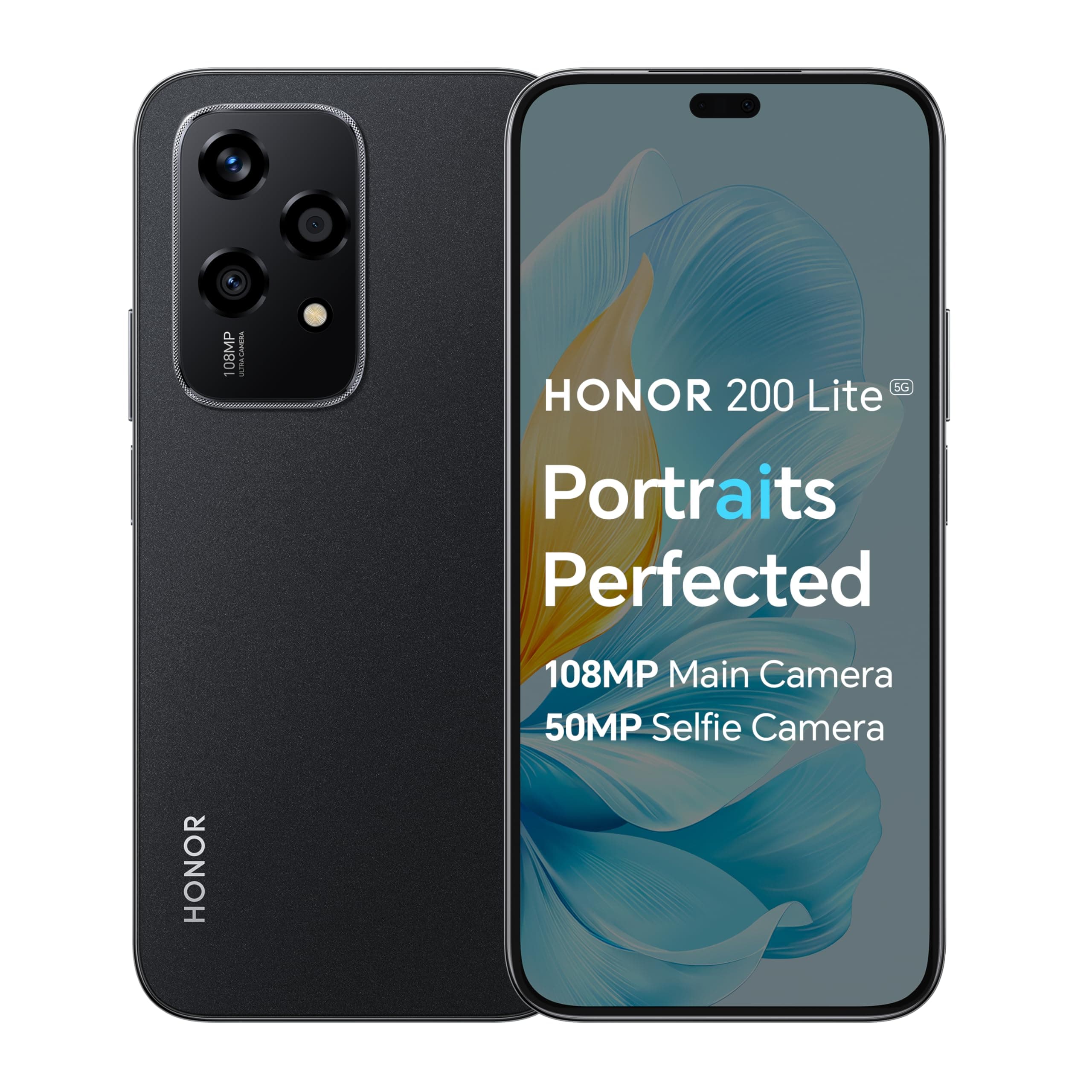 HONOR 200 Lite, 5G Dual SIM, 12GB RAM + 256GB ROM, 6,7” Anti-Drop AMOLED Display, 108MP Triple Rear Camera, Midnight Black - International Version on Amazon.ae - Price Tracker