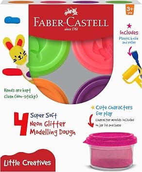 Faber Castell Little Creatives Mod Dough Glitter Set 4x50grs - Amazon.ae Price Tracker