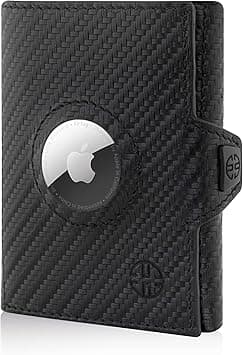 TRUSADOR Verona Leather Wallets for Men & Women Trifold Slim Front Pocket Rfid Wallet (Coin & AirTag Holder, Carbon) on Amazon.ae - Price Tracker