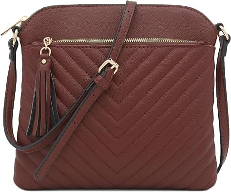 FashionPuzzle Chevron Quilted Medium Crossbody Bag with Tassel Accent on Amazon.ae - Price Tracker