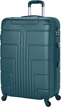 Senator Lightweight Luggage Checked Bag- Durable Hard Shell 28 Inches Suit Case for Travel A1012 | ABS Large Hard sided with Spinner Wheels 4 (Checked Luggage 28-Inch, Dark Teal) على Amazon.ae - متتبع الأسعار