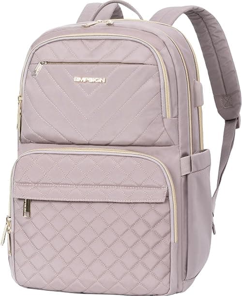 EMPSIGN 15.6 Inch Quilted Laptop Backpack for Women and Men على Amazon.ae - متتبع الأسعار