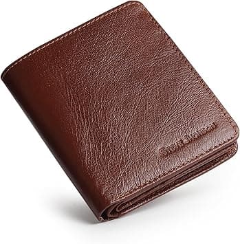 Steve Jhonson Pure Leather Purse for Men - RFID Protected Wallets for Men - Bi Fold Slim Wallet for Men - Original Men's Wallet for Gift - Pop Up Leather Wallet for Men, Brown, M, Modern on Amazon.ae - Price Tracker