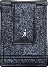 Nautica Men's Genuine Leather Front Pocket RFID Wallet (Available in Smooth or Pebble Grain) - Best Deal Finder